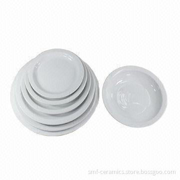Pure White Porcelain Dinnerware Set, Suitable for Hotels, Available in AB Grade